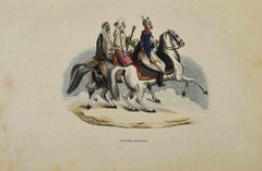 Cavaliers Egyptiens - Lithographie von Auguste Wahlen - 1844