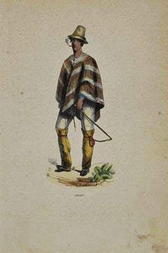Chilien - Lithograph by Auguste Wahlen - 1844