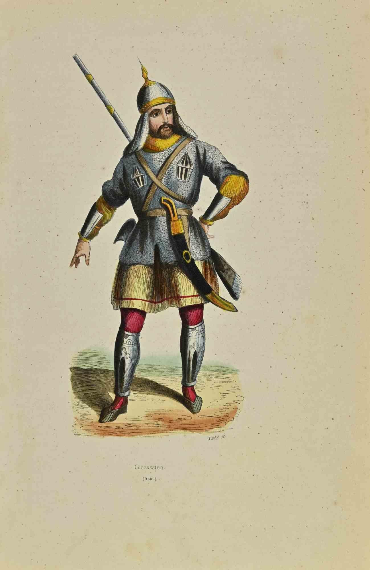 Circassian is a lithograph made by Auguste Wahlen in 1844.

Hand colored.

Good condition.

At the center of the artwork is the original title "Circassien".

The work is part of Suite Moeurs, usages et costumes de tous les peuples du monde, d'après