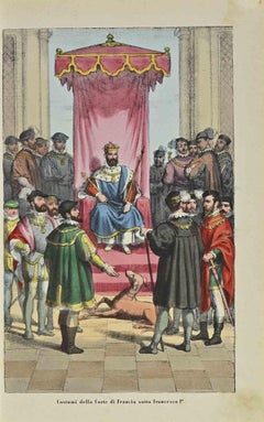 Kostüme des französischen Hofes unter... - Lithographie von Auguste Wahlen - 1844