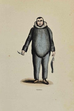 Esquimaux - Lithographie von Auguste Wahlen - 1844