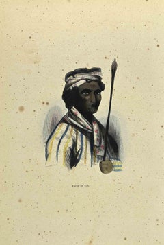 Femme de l'Ile Guham - Litografia di Auguste Wahlen - 1844