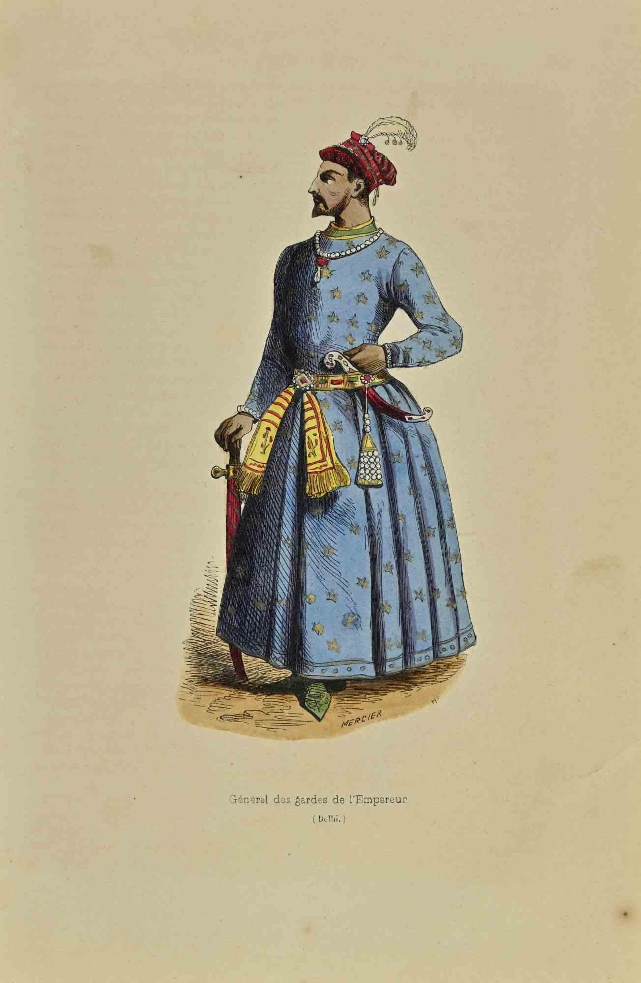 General of the Emperor’s Guards is a lithograph made by Auguste Wahlen in 1844.

Hand colored.

Good condition.

At the center of the artwork is the original title "General des gardes de l'Empereur".

The work is part of Suite Moeurs, usages et