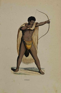 Hottentote - Litografia di Auguste Wahlen - 1844