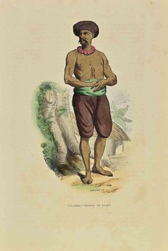 Indoustan, Man of the people - Lithograph by Auguste Wahlen - 1844