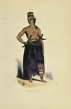 Javanais en Habit de Cour - Lithograph by Auguste Wahlen - 1844