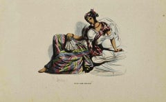 Jeune Dame Mulatre - Lithograph by Auguste Wahlen - 1844