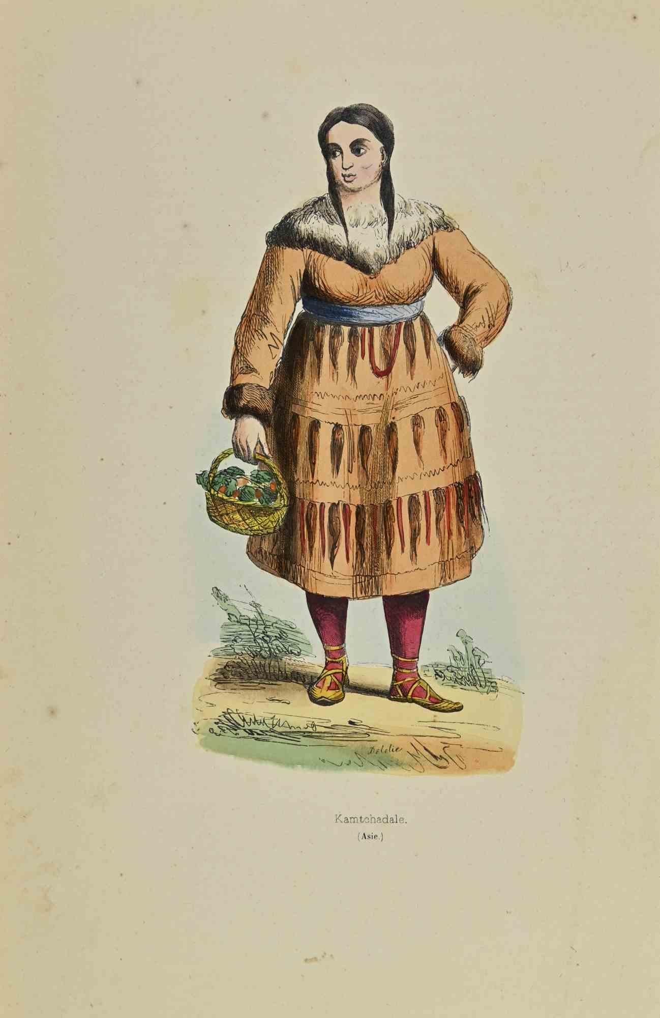 Kamtchadale is a lithograph made by Auguste Wahlen in 1844.

Hand colored.

Good condition.

At the center of the artwork is the original title "Kamtchadale".

The work is part of Suite Moeurs, usages et costumes de tous les peuples du monde,