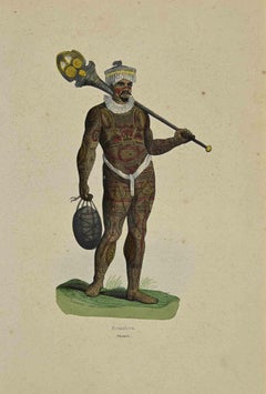 Noukahiwa - Lithographie von Auguste Wahlen - 1844