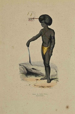 Papou du Havre Dorey - Lithographie von Auguste Wahlen - 1844