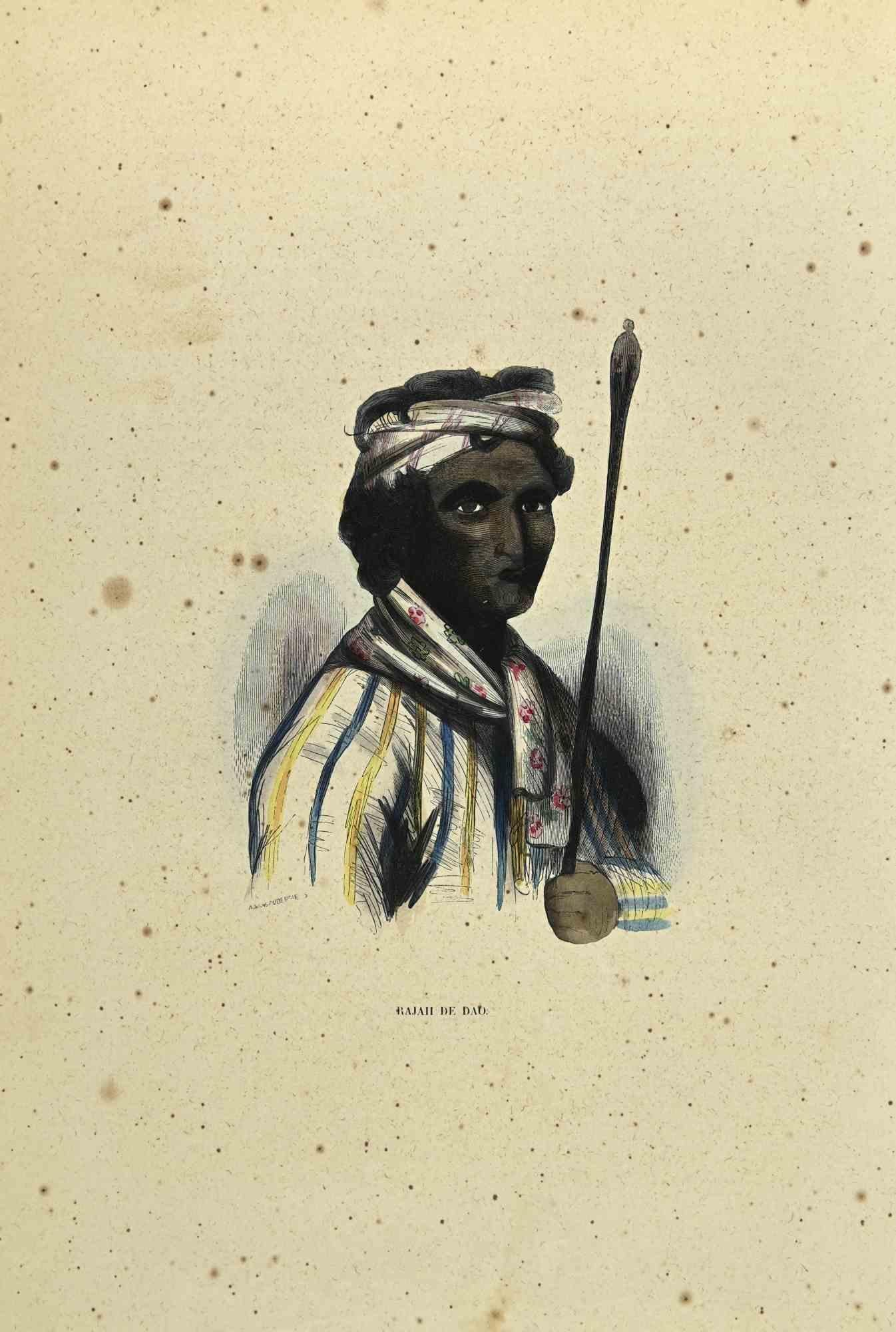 Rajaah de Dao is a hand colored lithographs realized by Auguste Wahlen in 1844.

Good conditions.

The artwork belongs to the Suite Moeurs, usages et costumes de tous les peuples du monde, d'après des documents authentiques et les voyages les plus