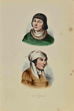 Types of Kamchatdales - Lithograph by Auguste Wahlen - 1844