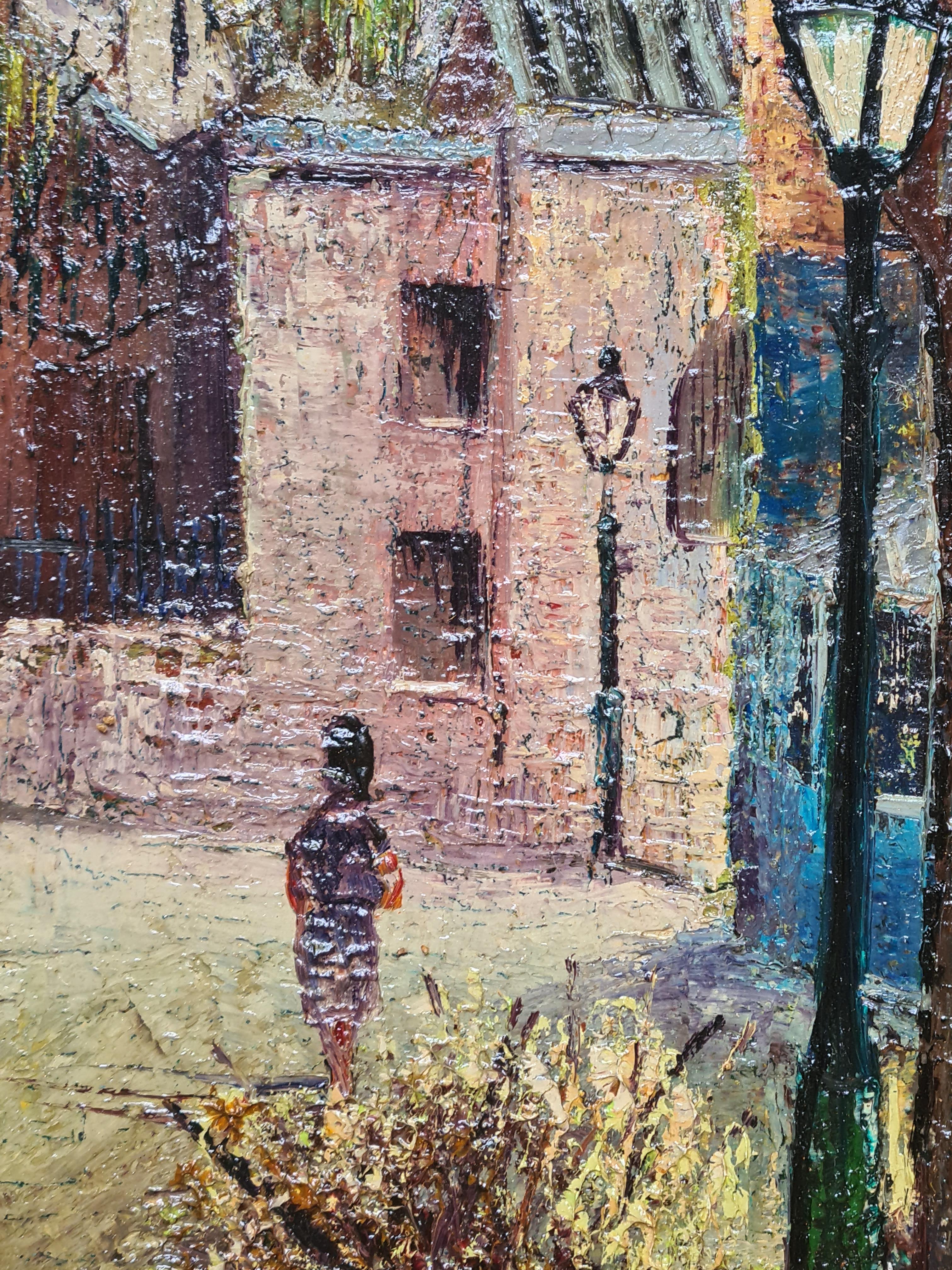Paris School Cityscape, Circle of Maurice Utrillo, La Mère Catherine Montmartre For Sale 5