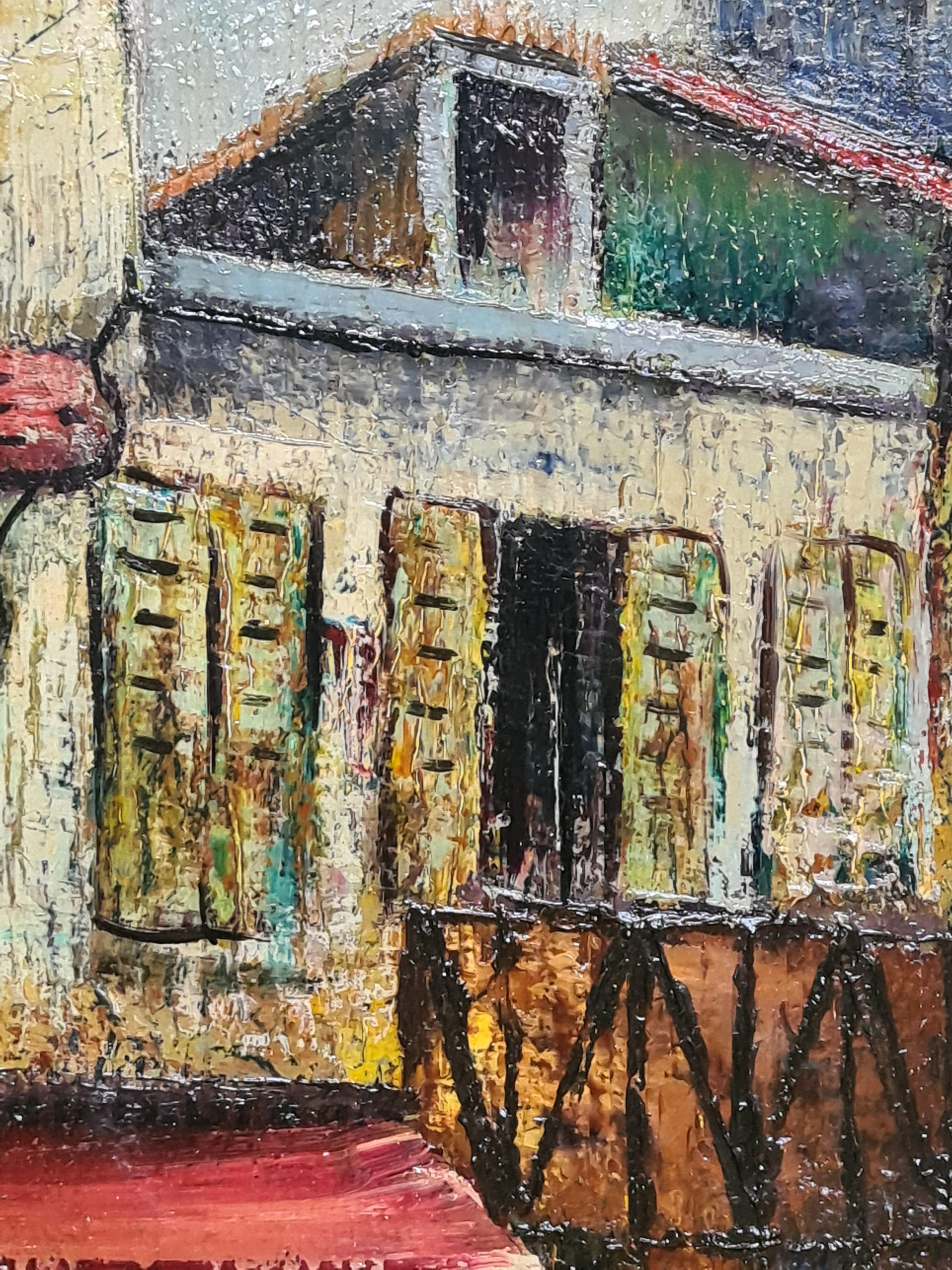 Paris School Cityscape, Circle of Maurice Utrillo, La Mère Catherine Montmartre For Sale 9