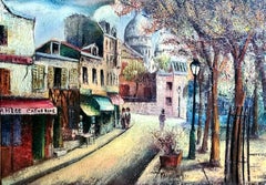 Paris School Cityscape, Circle of Maurice Utrillo, La Mère Catherine Montmartre
