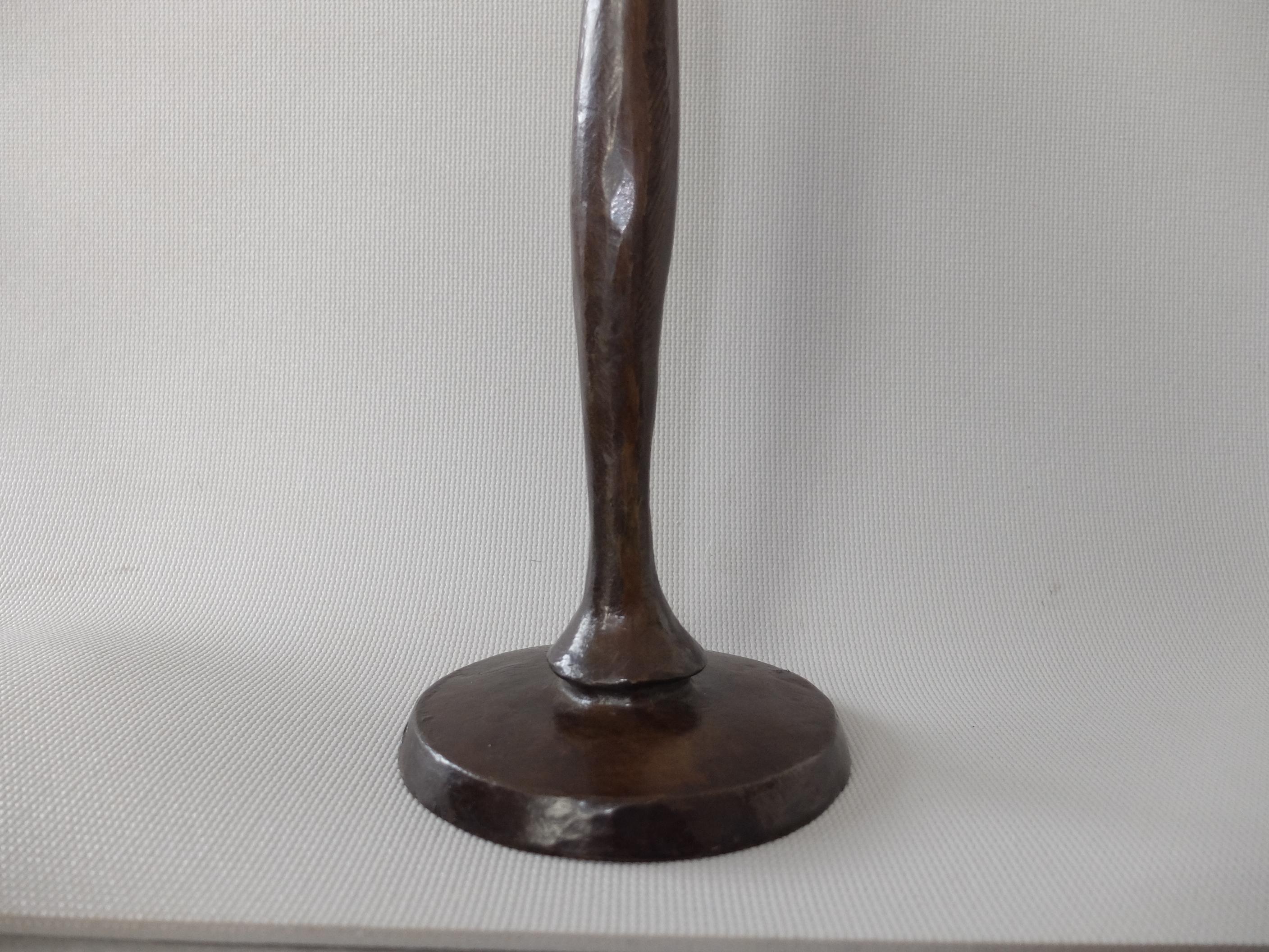 Augustin Granet Table Lamp Solid Patinated Bronze Not Giacometti But, See Video For Sale 6