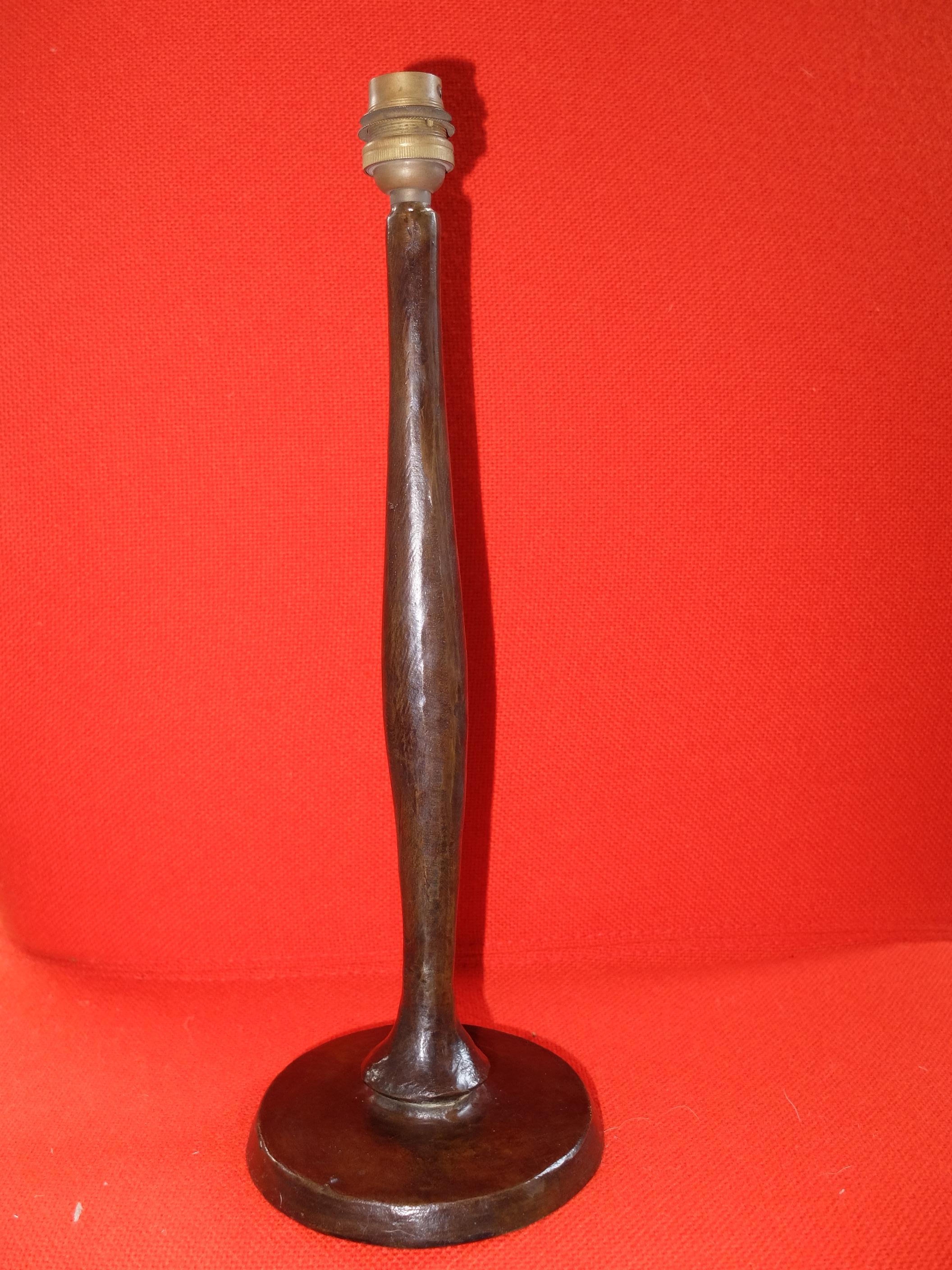 Augustin Granet Table Lamp Solid Patinated Bronze Not Giacometti But, See Video In Excellent Condition For Sale In London, GB