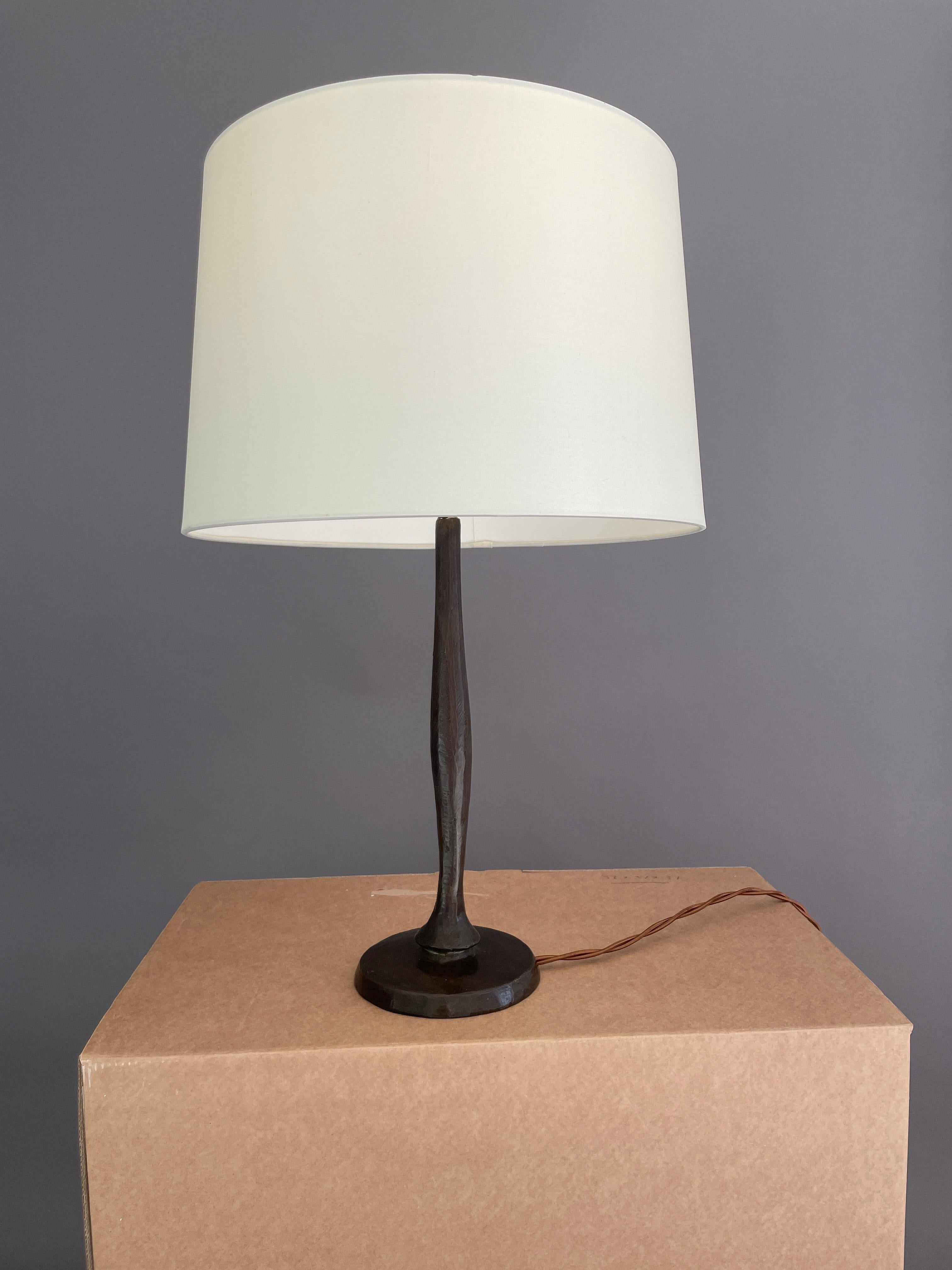 Augustin Granet Table Lamp Solid Patinated Bronze Not Giacometti But, See Video For Sale 1