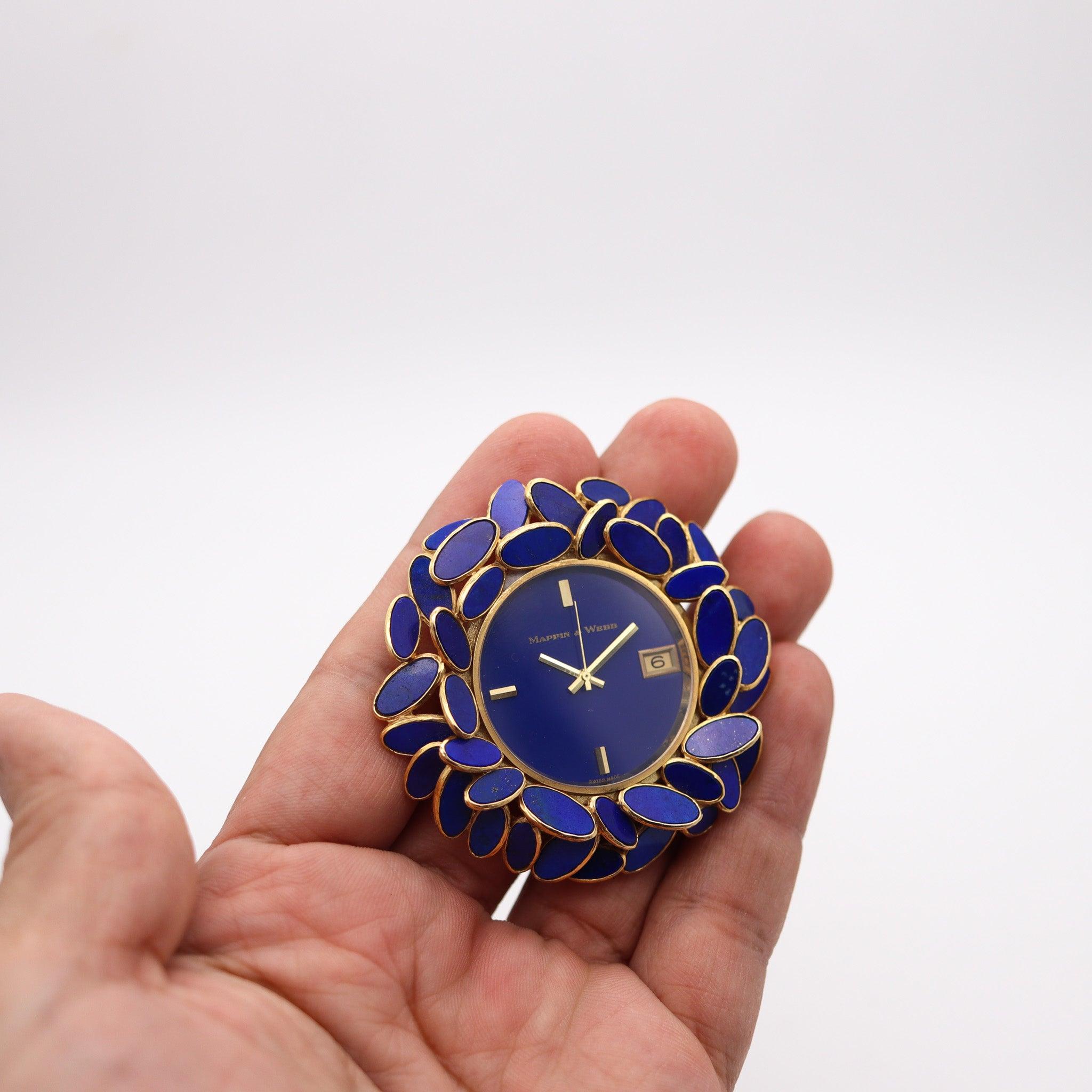 AUGUSTIN JULIA PLANA 1960 Orologio da viaggio con pendente in oro massiccio 18 carati e lapis in vendita 2