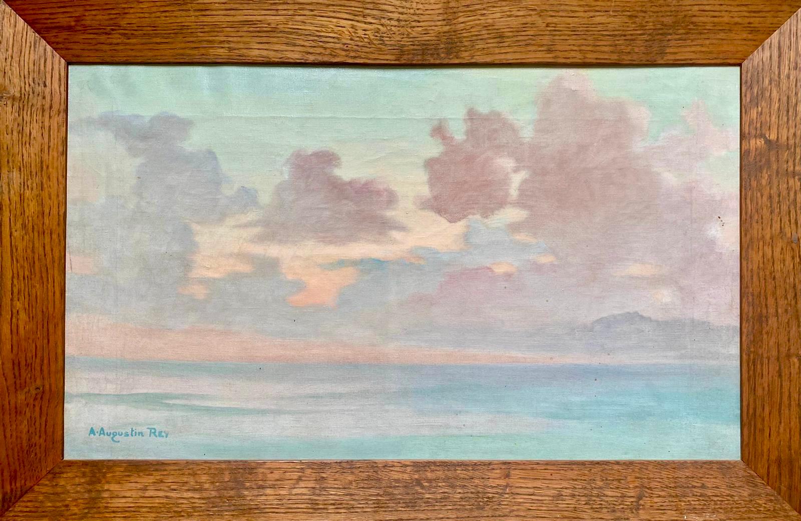 Nubes al atardecer, Óleo sobre lienzo