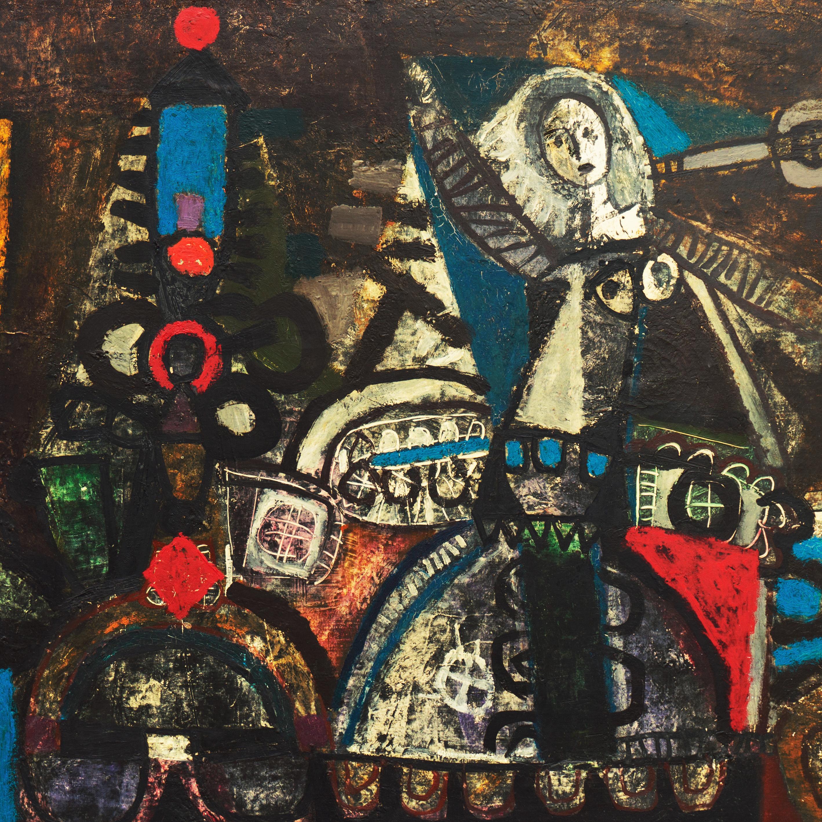 'Mujer bailando', Figural surrealista español, Ginebra, Museo de  París, Benezit - Figurative Painting Negro de Augustin Ubeda