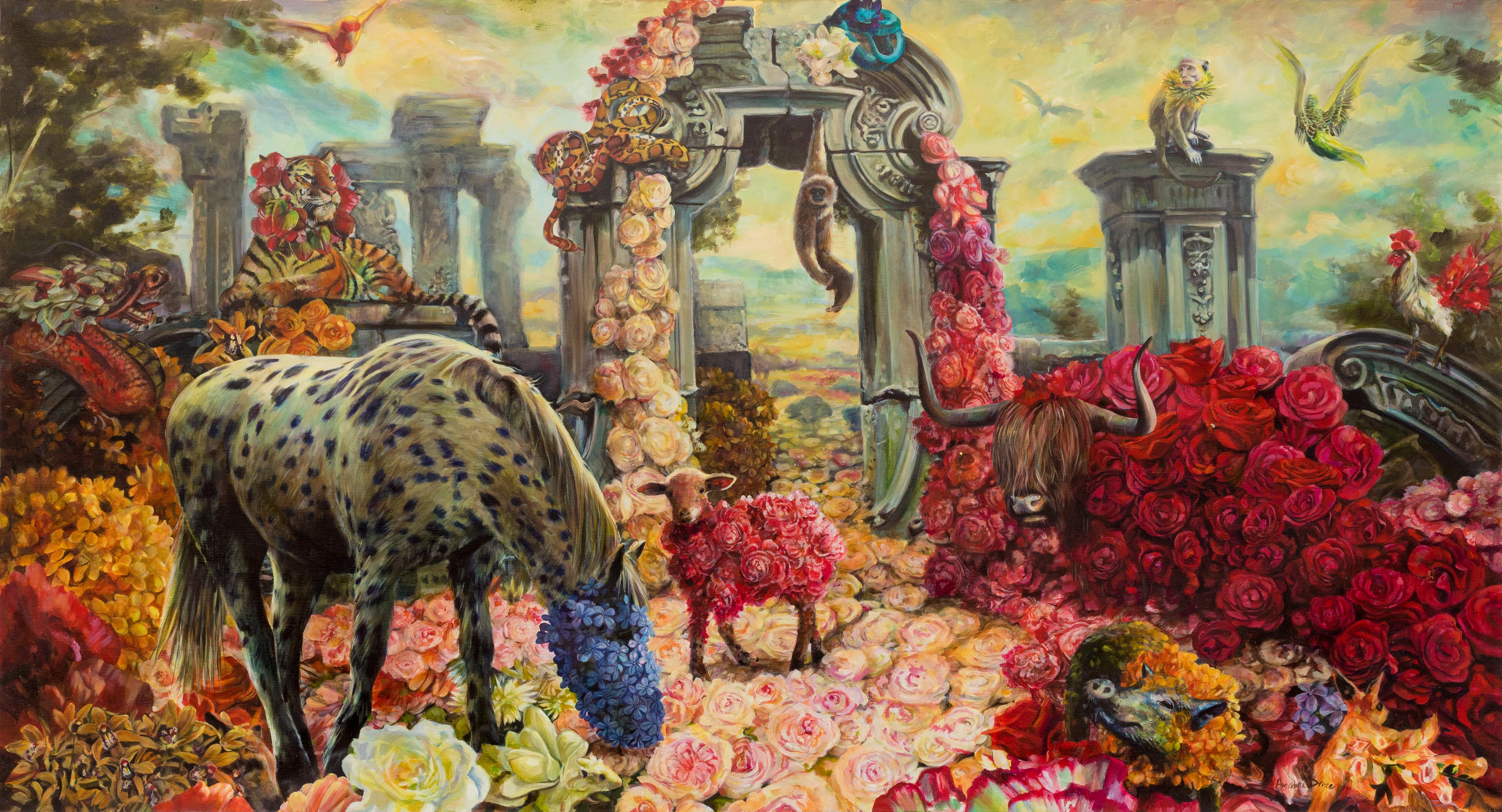Zodiac Flora - 21st Century, Oil Painting, Realism, Animal world