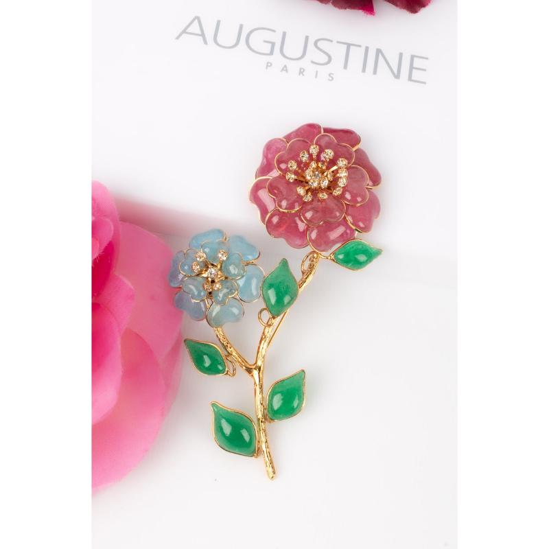 Augustine Brooch Golden Metal Brooch For Sale 3