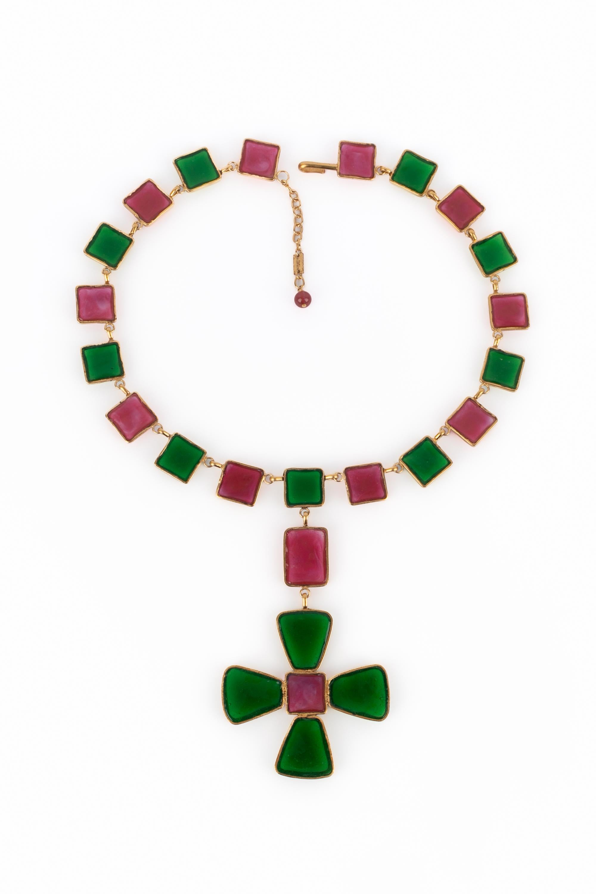 Augustinus Kreuz Halskette Damen im Angebot