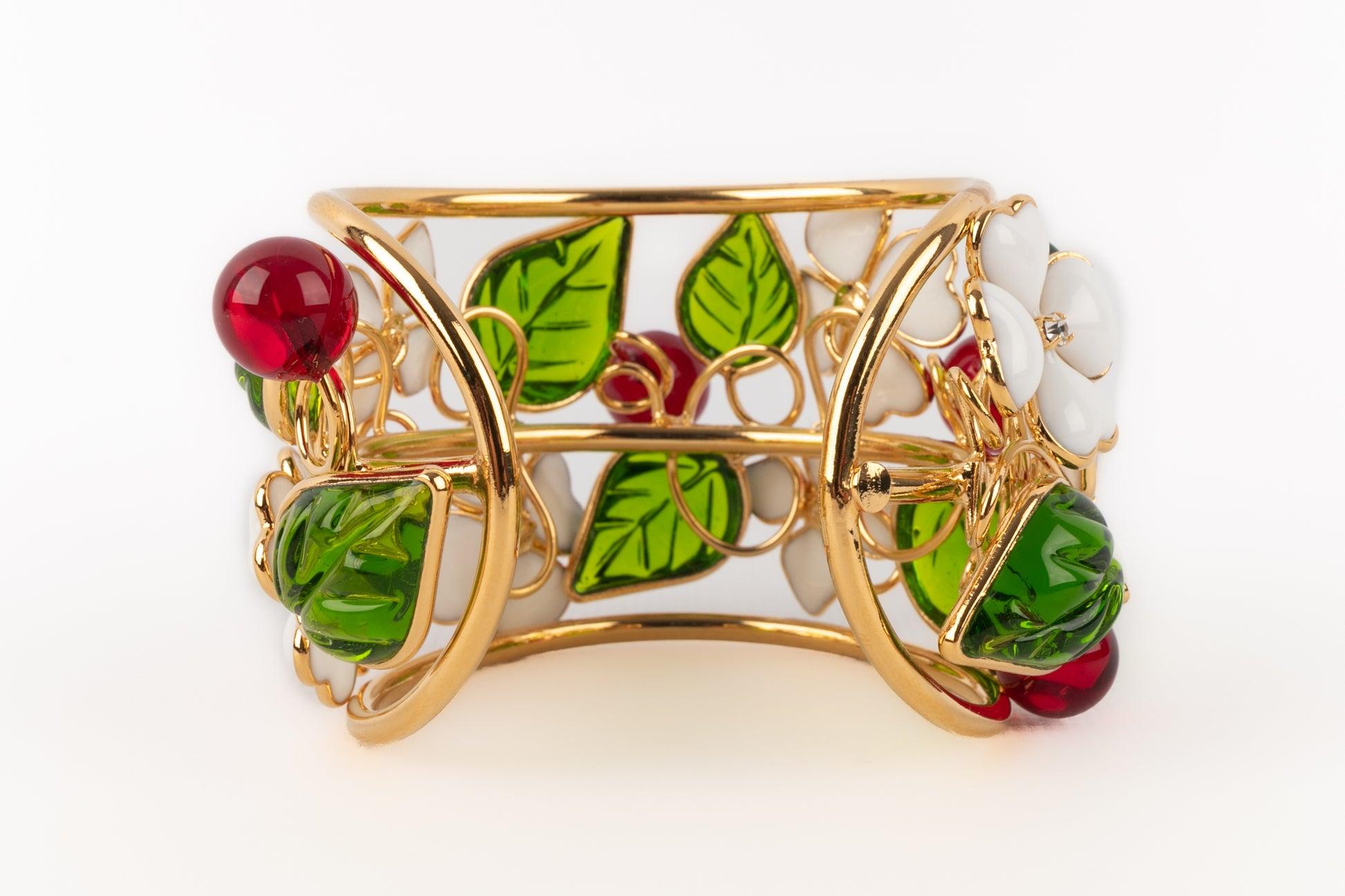 Bracelet manchette à fleurs Augustine Pour femmes en vente