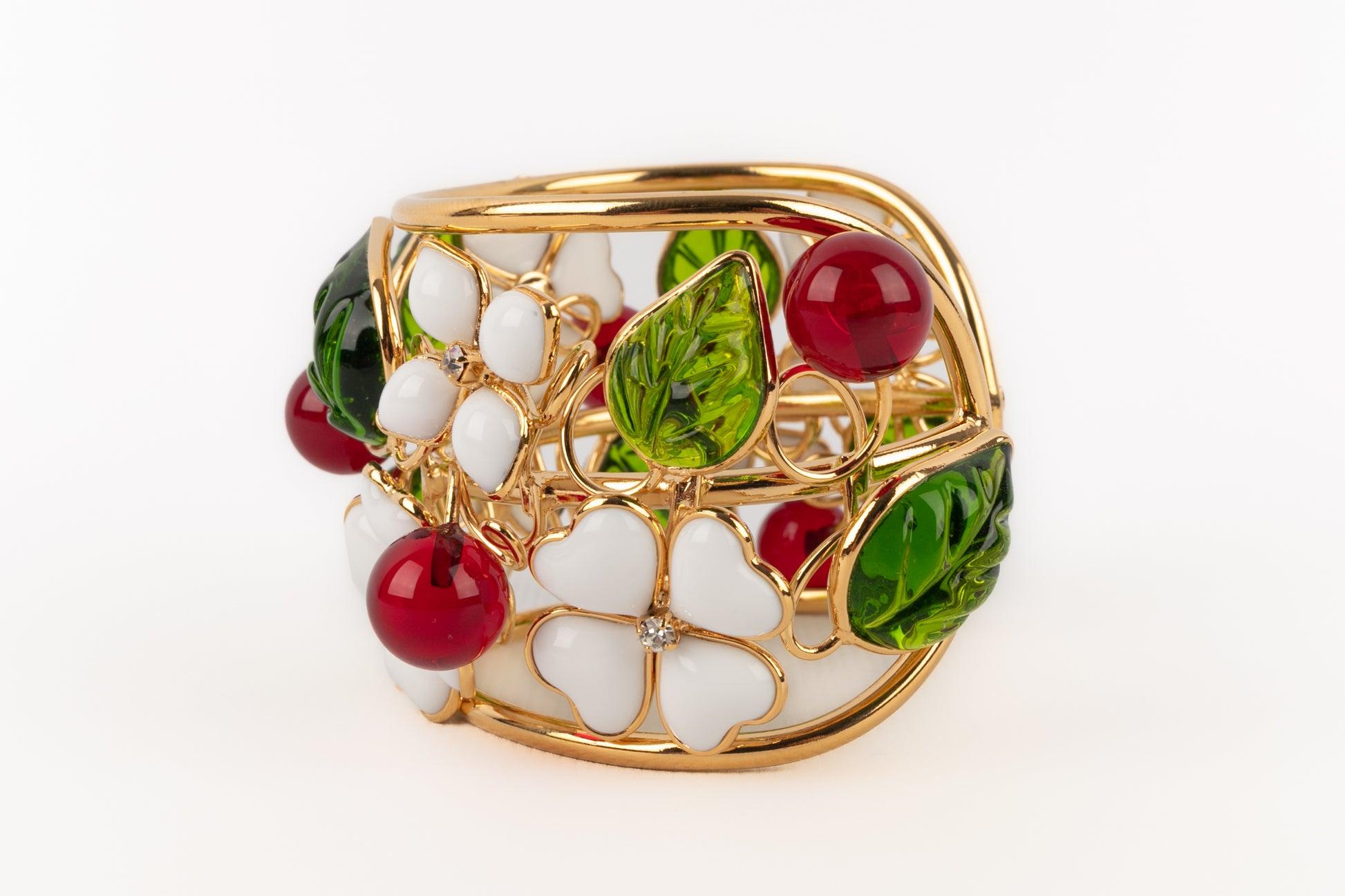 Bracelet manchette à fleurs Augustine en vente 1