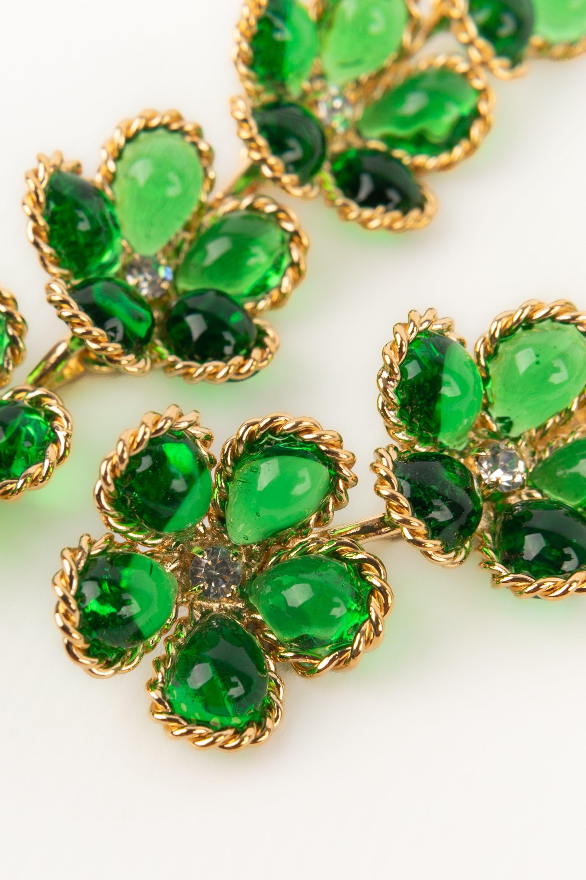 Augustine Flower Earrings In Excellent Condition For Sale In SAINT-OUEN-SUR-SEINE, FR