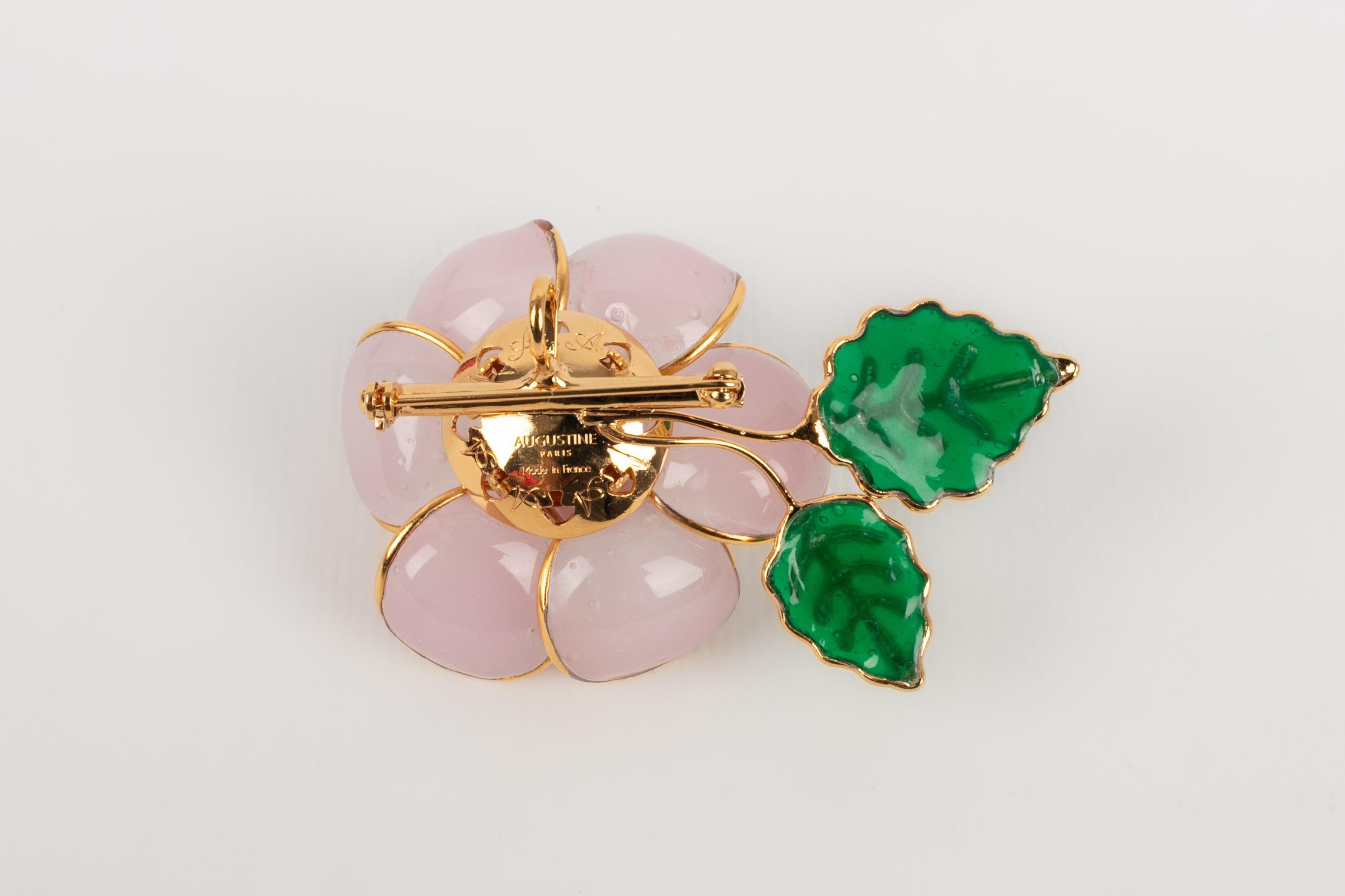 Augustine glass paste brooch / pendant In Excellent Condition For Sale In SAINT-OUEN-SUR-SEINE, FR