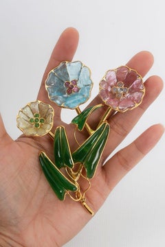 Augustine Glass Paste Flower Brooch