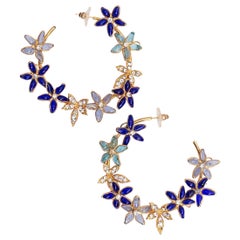Augustine Glass Paste Hoop Earrings