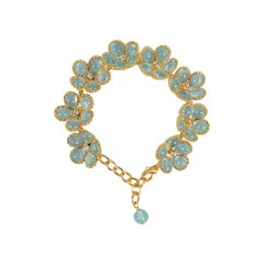 Augustine Gold Metal Flower Bracelet