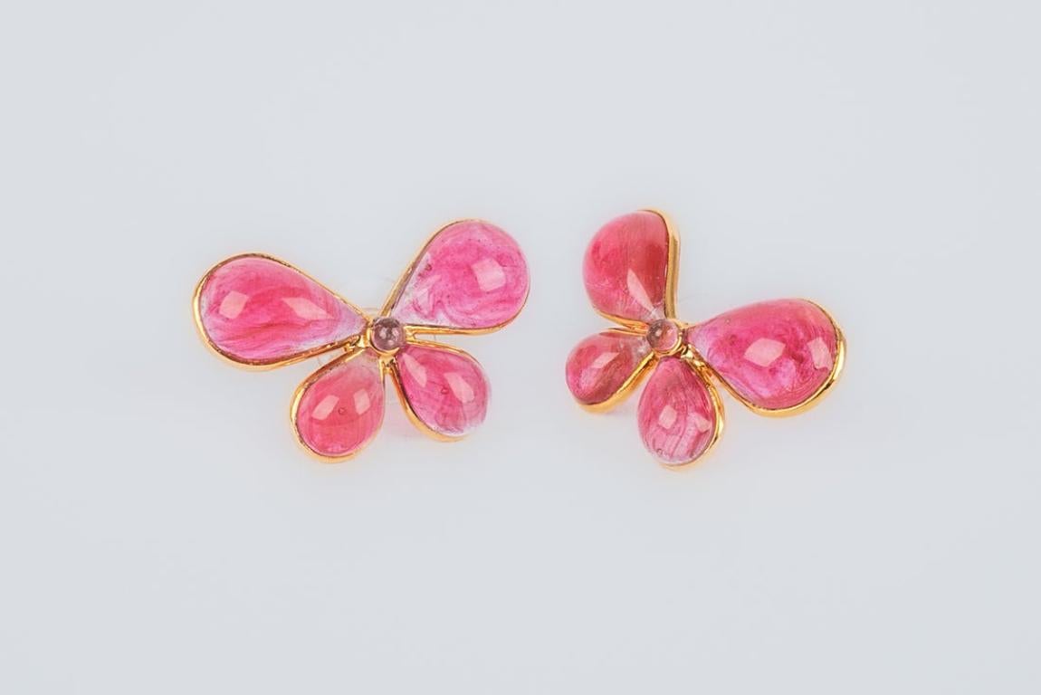 Augustine Golden Metal Butterfly Earrings In Excellent Condition For Sale In SAINT-OUEN-SUR-SEINE, FR