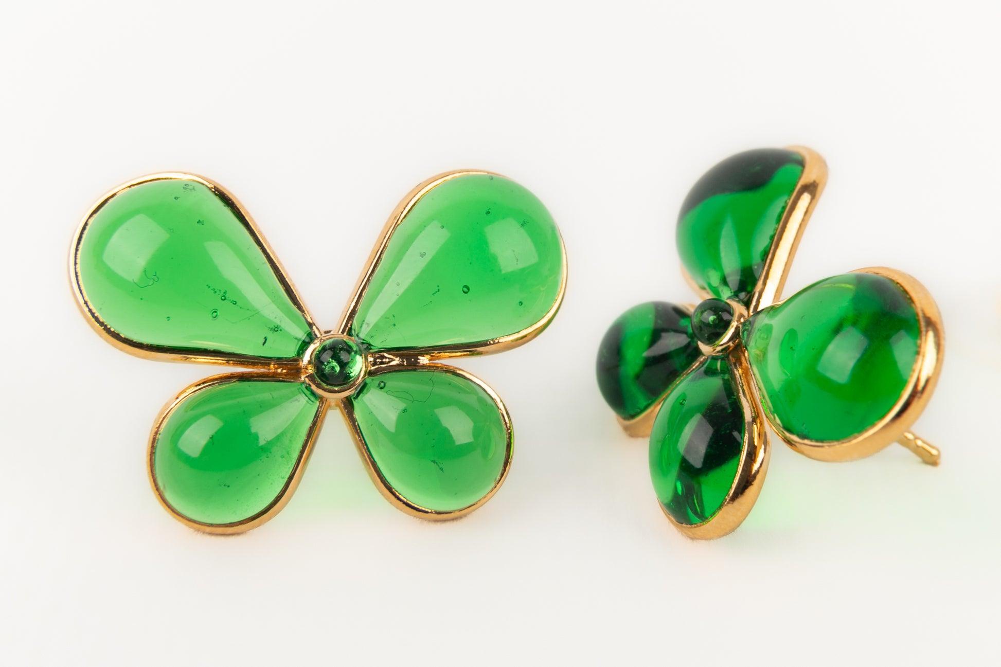 Augustine Golden Metal Butterfly Earrings In Excellent Condition For Sale In SAINT-OUEN-SUR-SEINE, FR