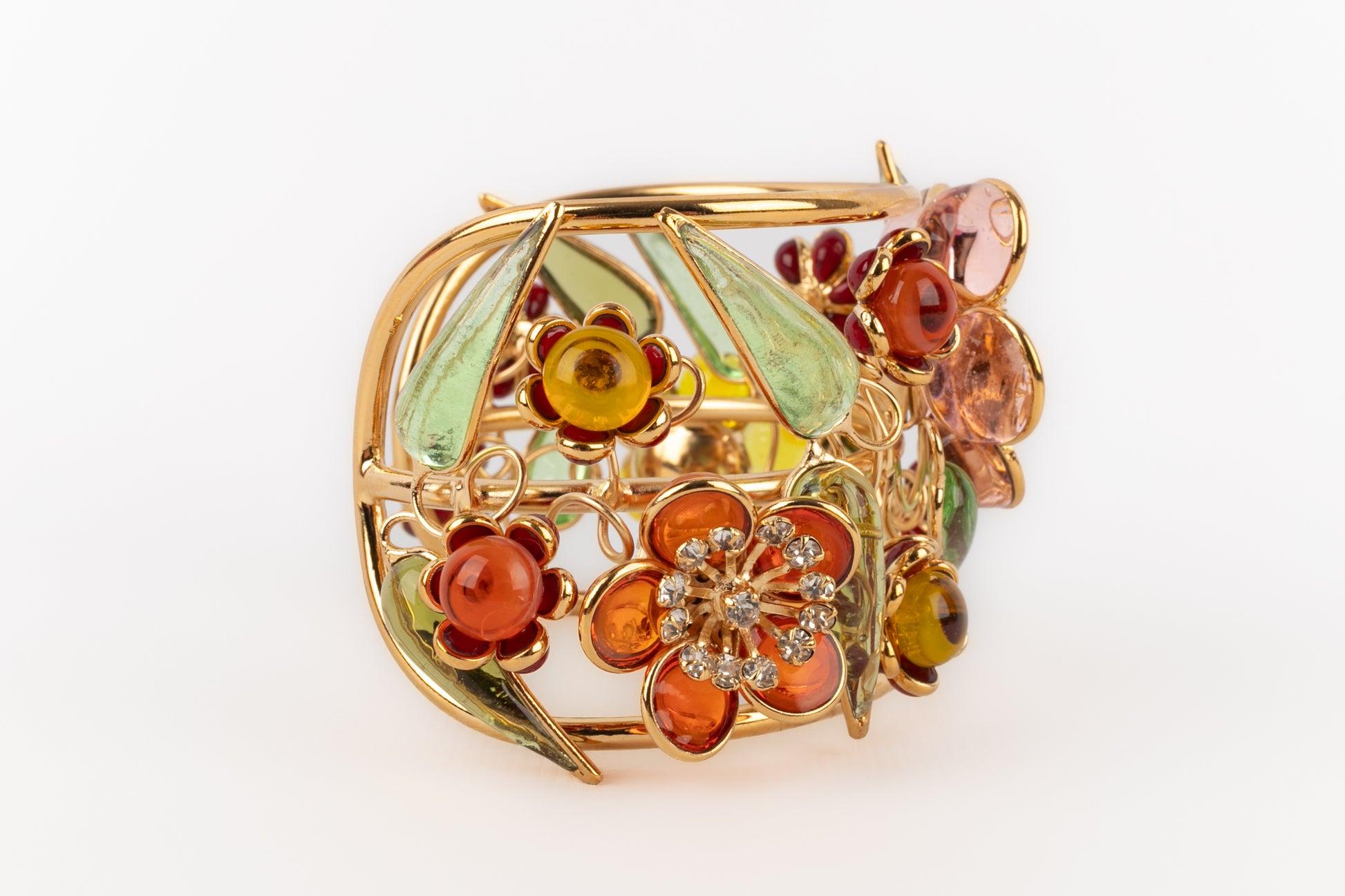 Bracciale Fiore Augustine in metallo dorato in vendita 1