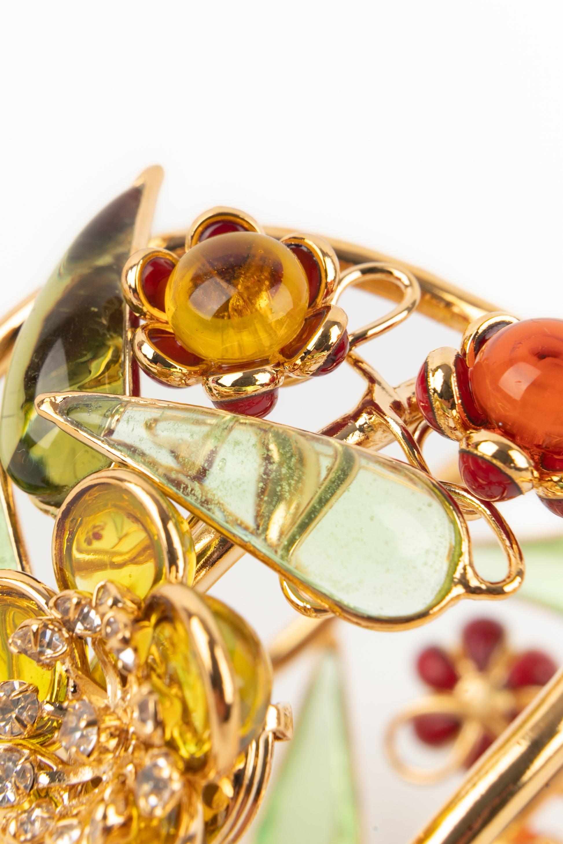 Bracciale Fiore Augustine in metallo dorato in vendita 2