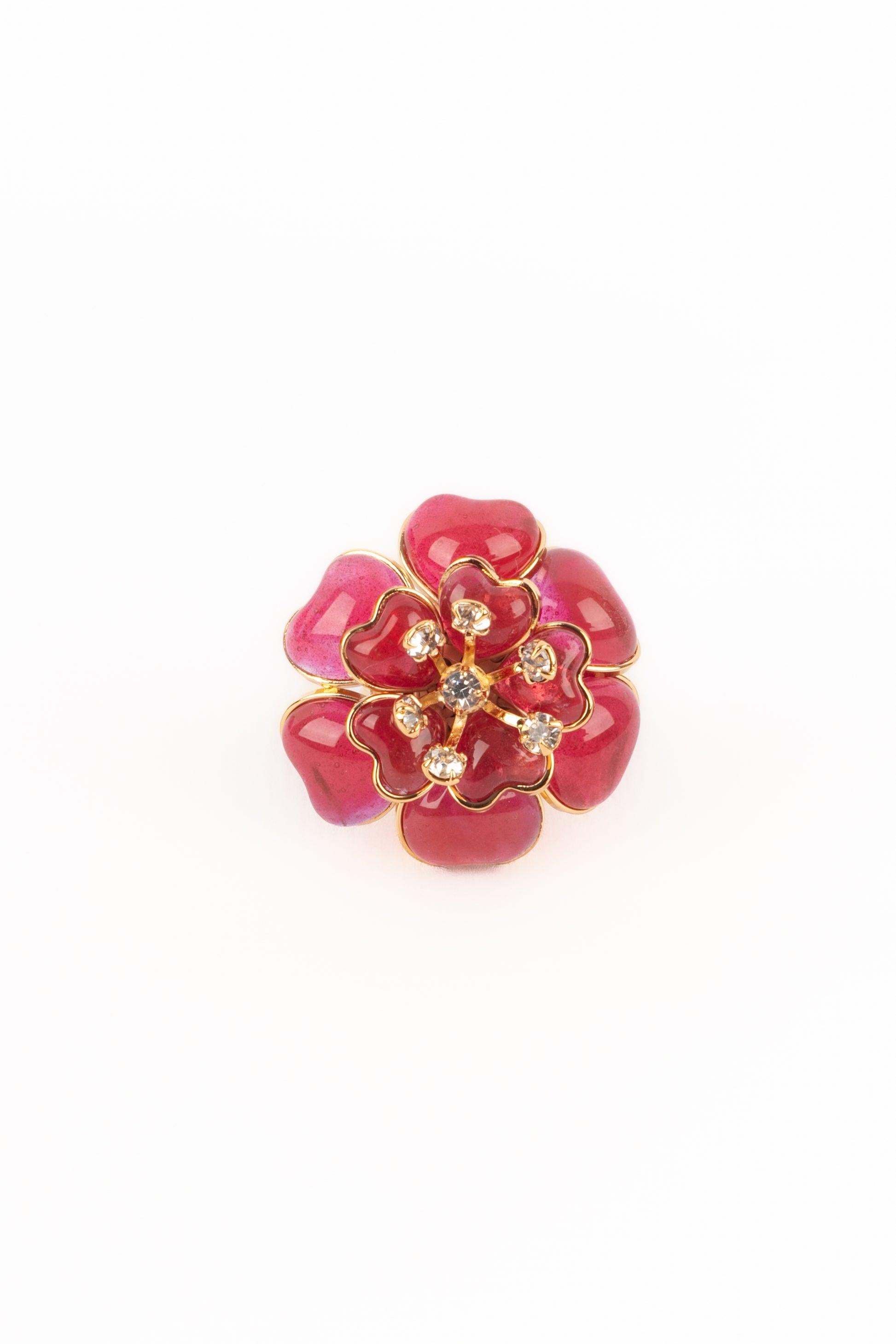 Augustine Goldener Metall-Dunkelpink-Ring im Zustand „Hervorragend“ im Angebot in SAINT-OUEN-SUR-SEINE, FR