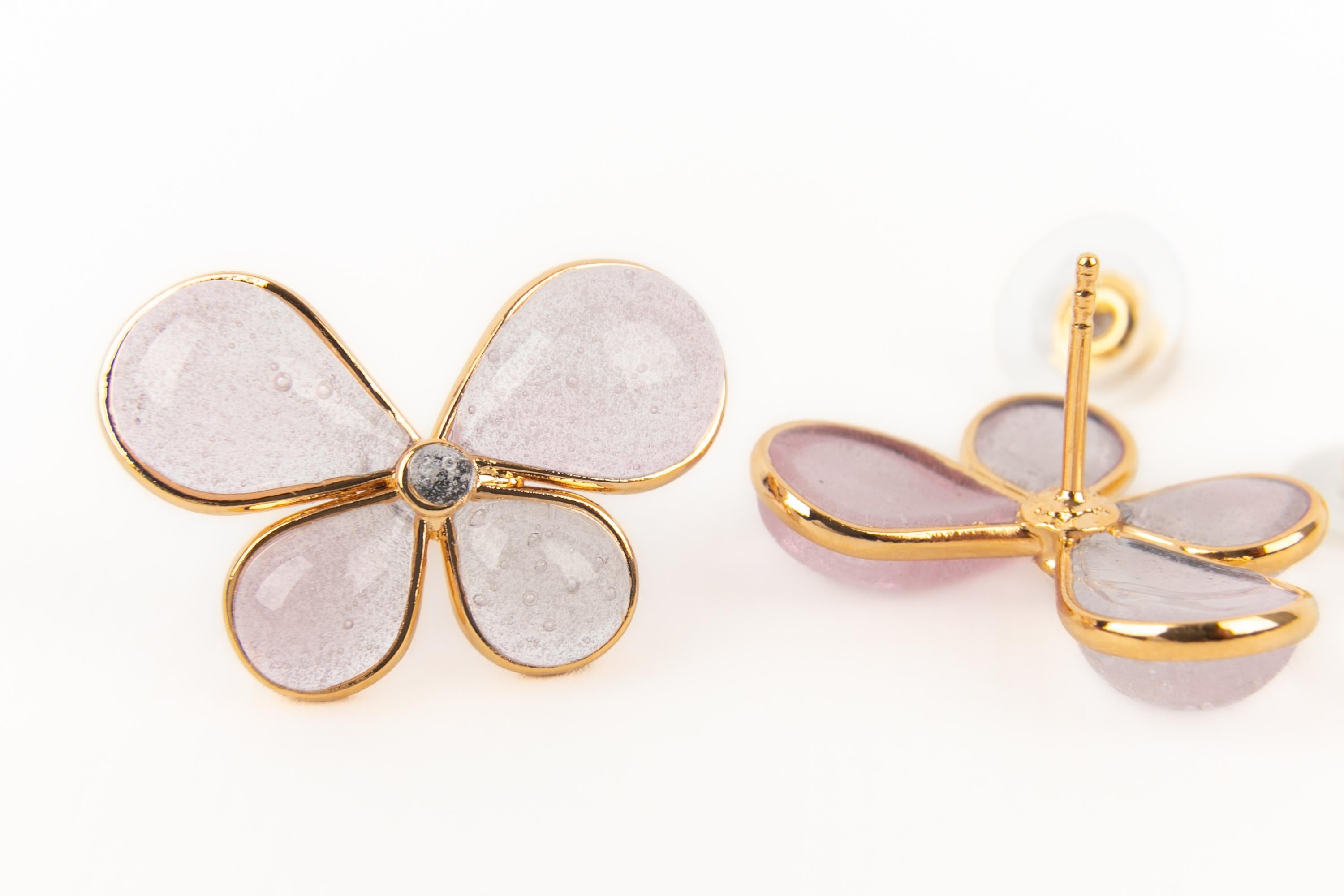 Augustine Golden Metal Earrings For Sale 1