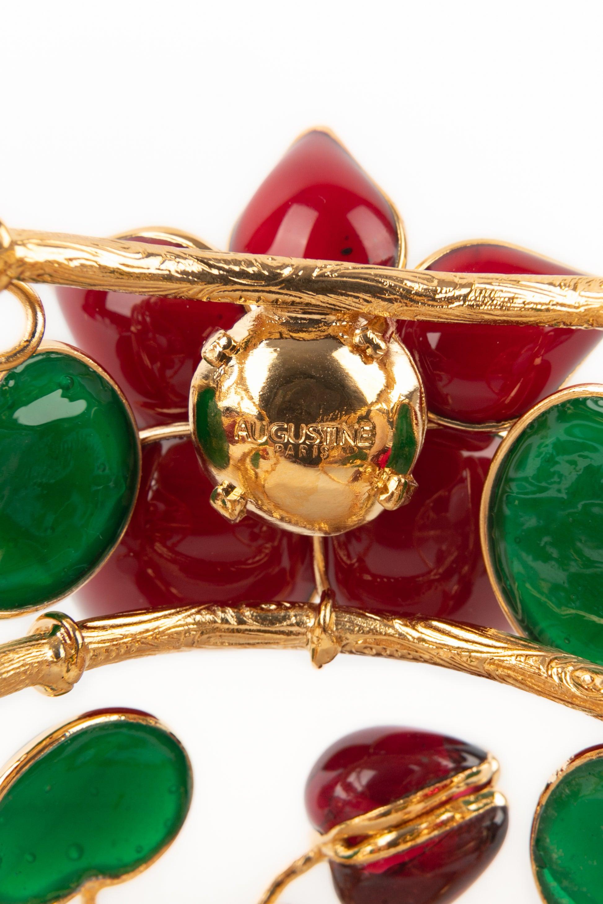 Bracciale Augustine con fiori in metallo dorato in vendita 3