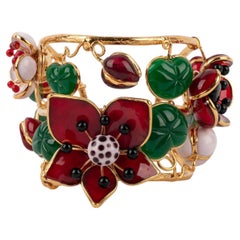 Augustine Golden Metal Flower Bracelet