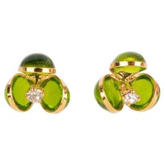 Augustine Golden Metal Flower Earrings