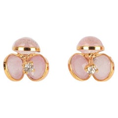 Augustine Golden Metal Flower Earrings