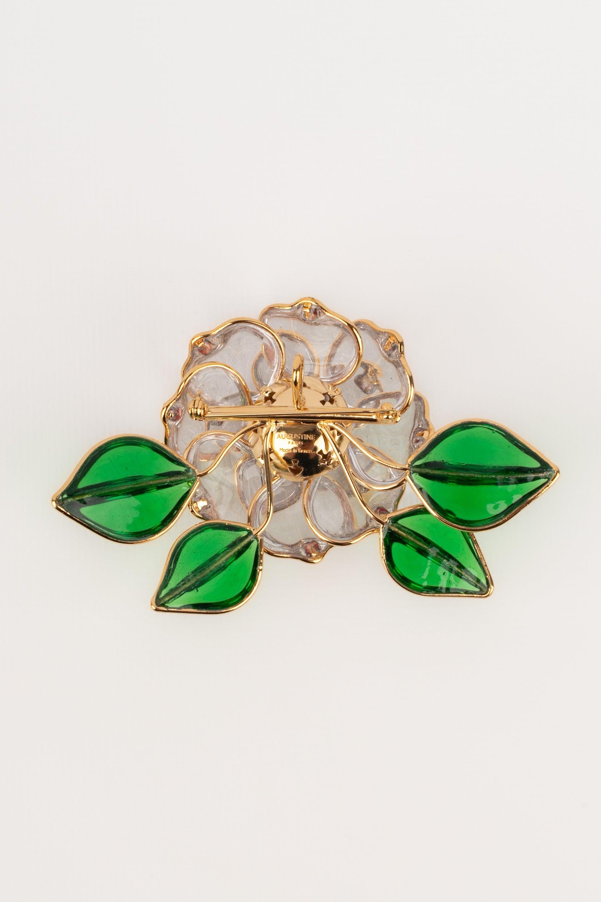 Augustine Goldene Metall-Brosche mit Anhänger im Zustand „Hervorragend“ im Angebot in SAINT-OUEN-SUR-SEINE, FR