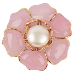 Broche Augustine Colgante Metal Dorado Rosa