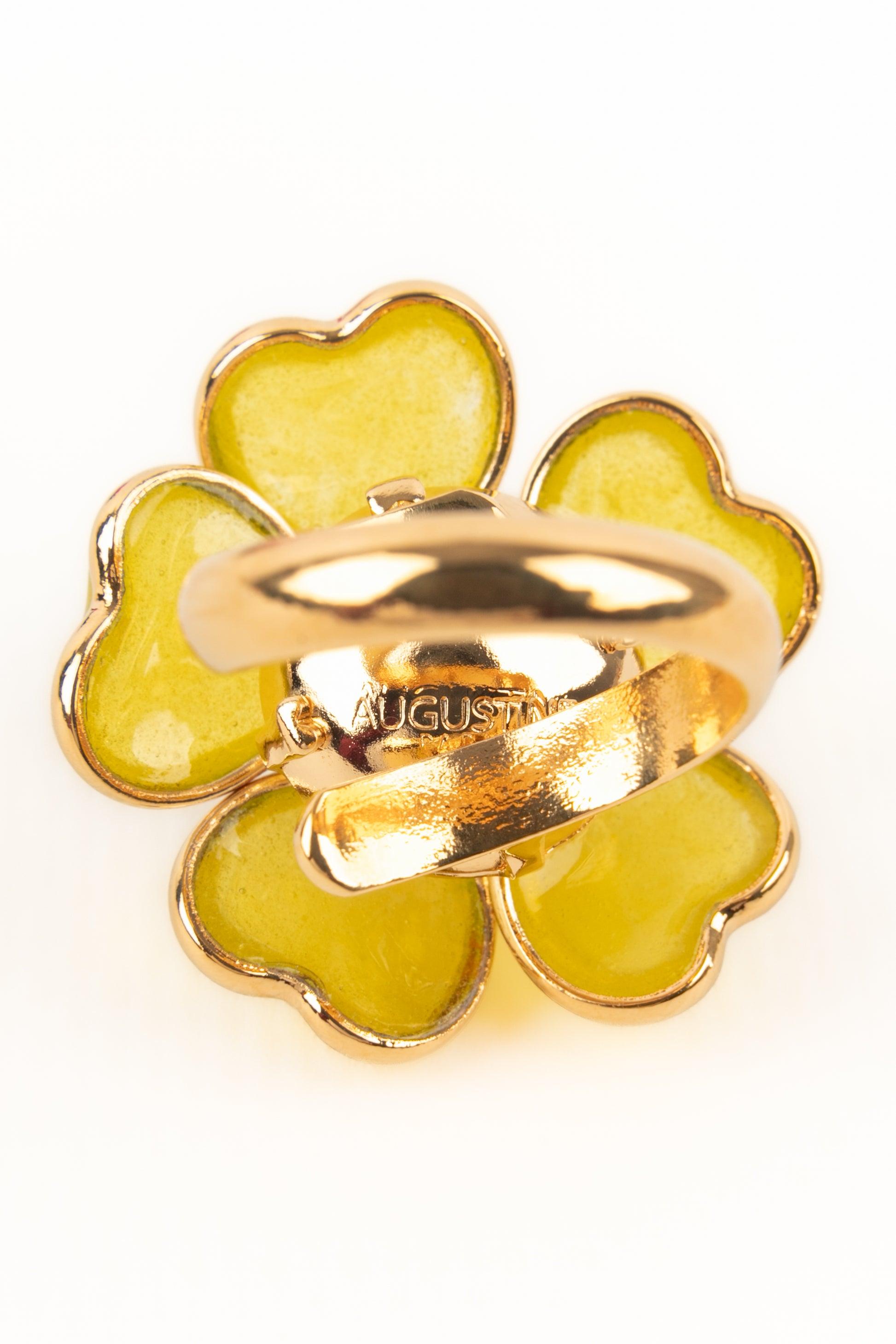 Anello Augustine in metallo dorato giallo in vendita 1