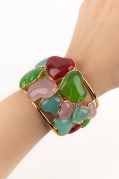 Augustine Herz Goldenes Metall-Manschettenarmband