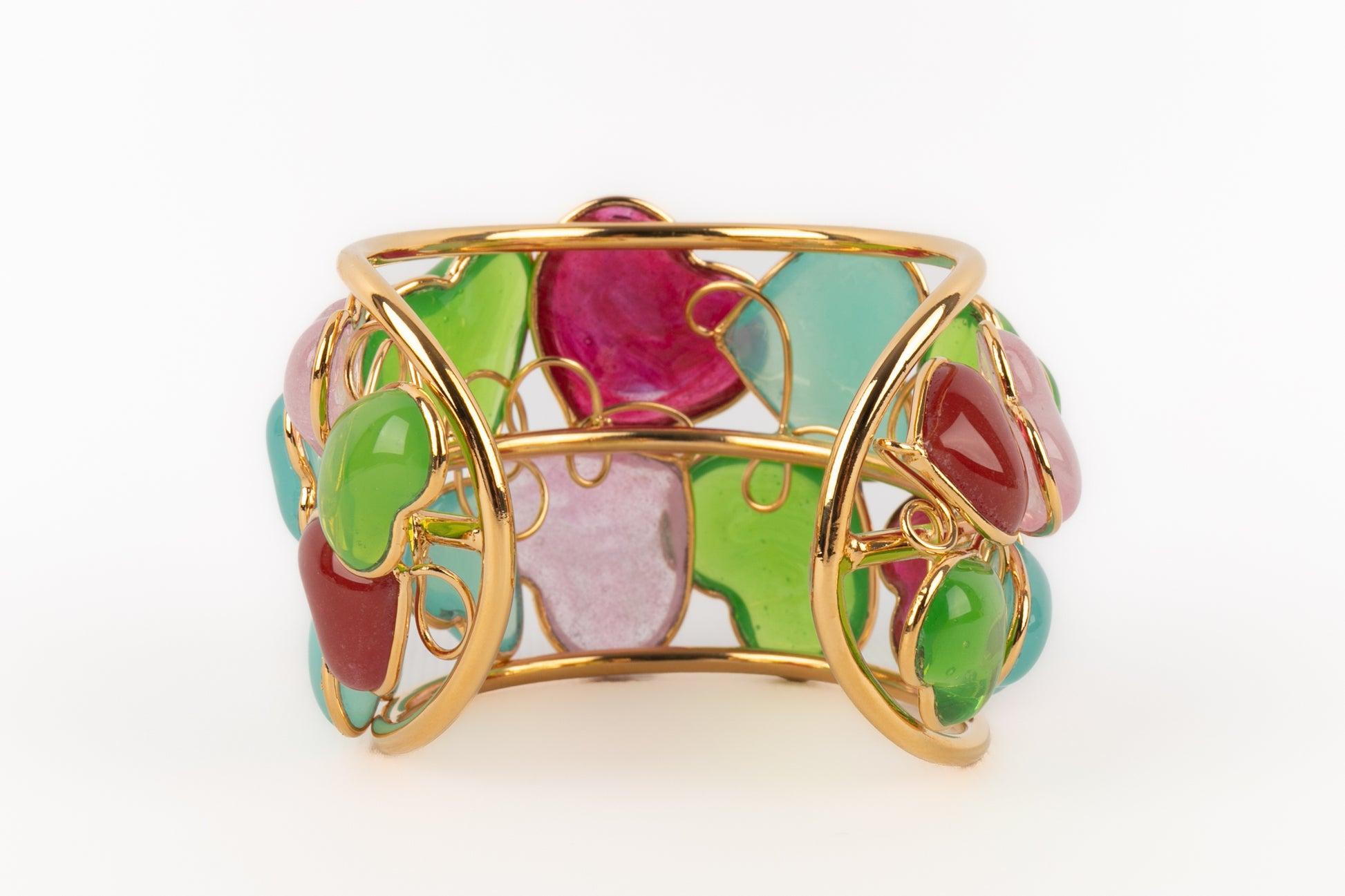 Donna Bracciale Augustine Heart in metallo dorato in vendita